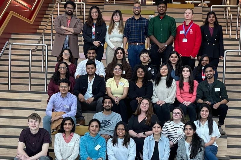 students from future-ready skills for leaders programme in 2023 sitting on staircase